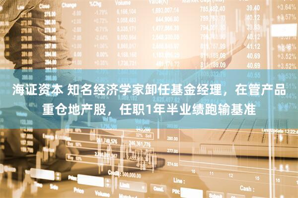 海证资本 知名经济学家卸任基金经理，在管产品重仓地产股，任职1年半业绩跑输基准