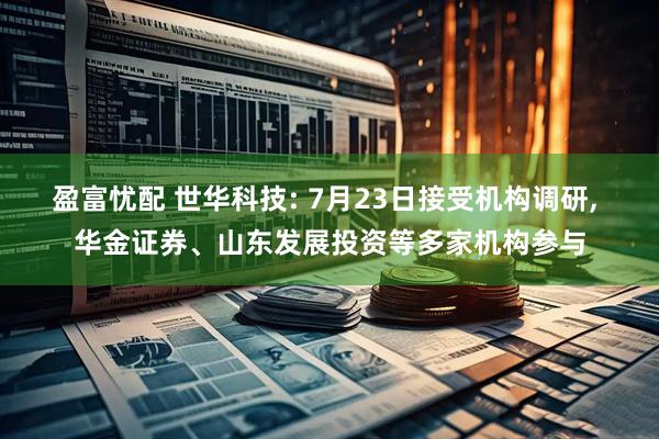 盈富忧配 世华科技: 7月23日接受机构调研, 华金证券、山东发展投资等多家机构参与